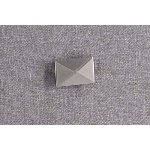 VIC Furniture Light Grey Modernized Fabric Bed Side Table With Glass Top Temple & ster