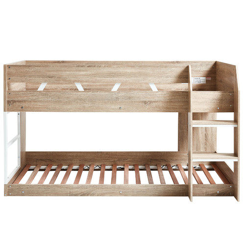 VIC Furniture Oak Grace Low Line Single Bunk Bed Temple & ster