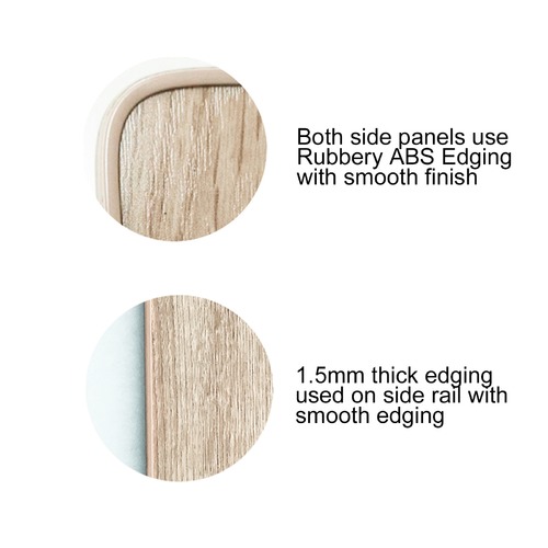 Light Oak Bevel Single Bed with Storage