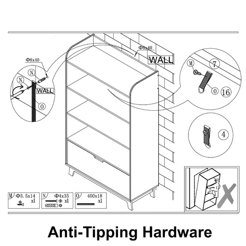 Gigi's Garden Light Oak Galway Bookcase Temple & ster