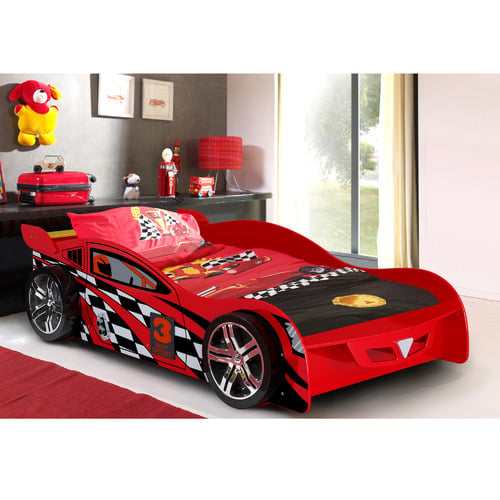 Red Jayden King Single Car Bed