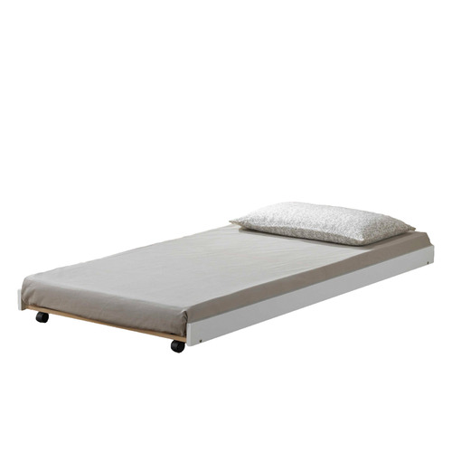 White Seattle Single Over Double Bunk Bed with Trundle