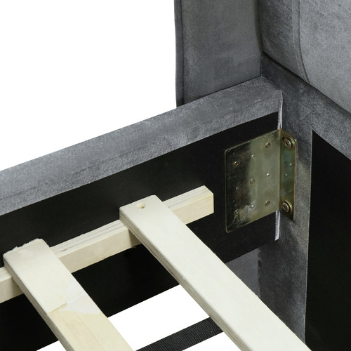 VIC Furniture Royal Velvet Queen Bed Frame Temple & ster