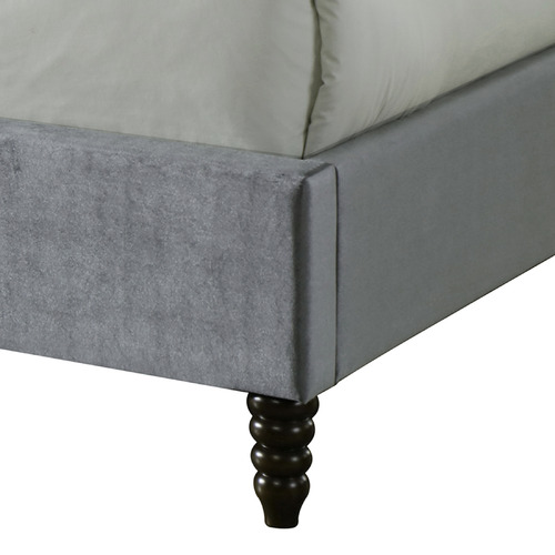 VIC Furniture Royal Velvet Queen Bed Frame Temple & ster