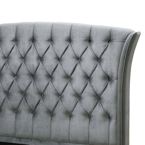 VIC Furniture Royal Velvet Queen Bed Frame Temple & ster