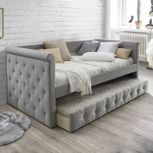 Vic Furniture Arles Single Sofa Daybed, Sofa Bed With Trundle