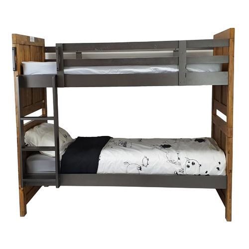 Vic Furniture Jayden Rubberwood, Chadwick Twin Full Bunk Bed With Trundle
