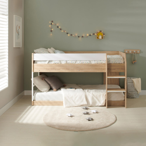 Light Timber Grace Low Line Single Bunk Bed