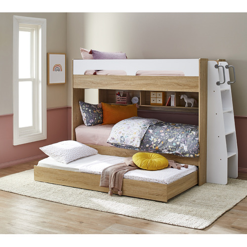 Vic Furniture Galway Single Trio Bunk, Bunkers Bunk Bed With Trundle
