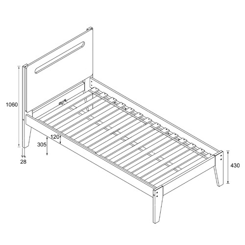 NEIDEN Bed frame, pine, Twin - IKEA