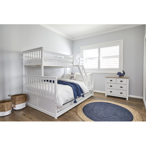 Double over double bunk bed orders with trundle