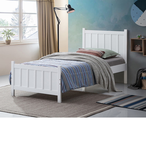 2 Piece Whitehaven Wooden Bed Frame, Single Bed Frame And Mattress Set
