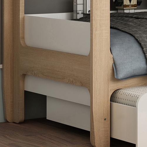 Skyler Single Bunk Bed with Trundle