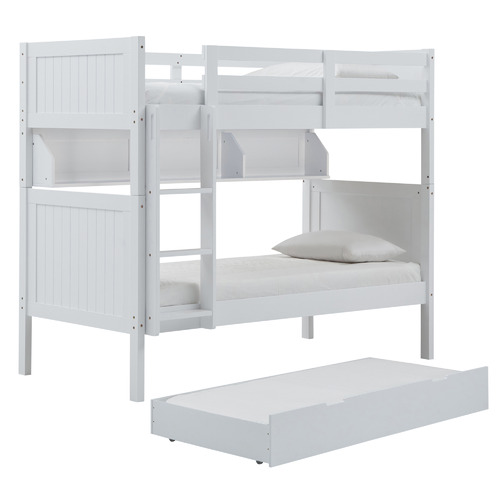 Springfield Wooden Single Bunk Bed with Trundle