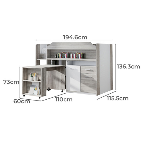 Cape Midi Sleeper Bed with Desk