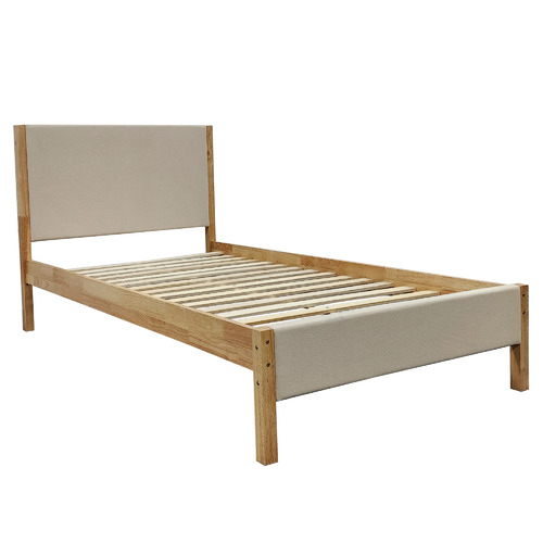 Bakri Rubberwood King Single Bed Frame Temple & ster