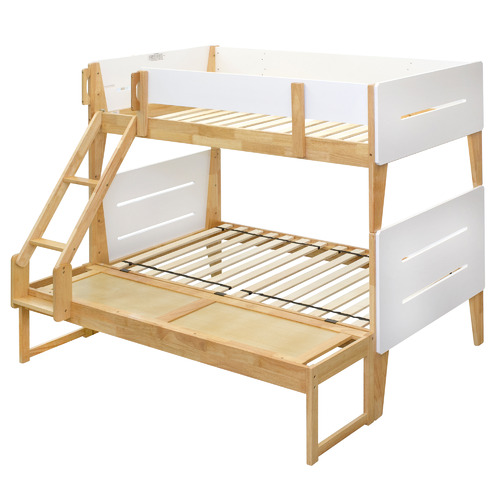 Gigi's Garden Irvine Single-Over-Double Rubberwood Bunk Bed | Temple & Webster