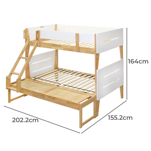 Irvine Single-Over-Double Rubberwood Bunk Bed