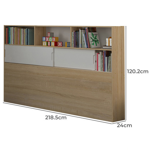 Quentin King Single Bed with Wall & Tower Bookcase