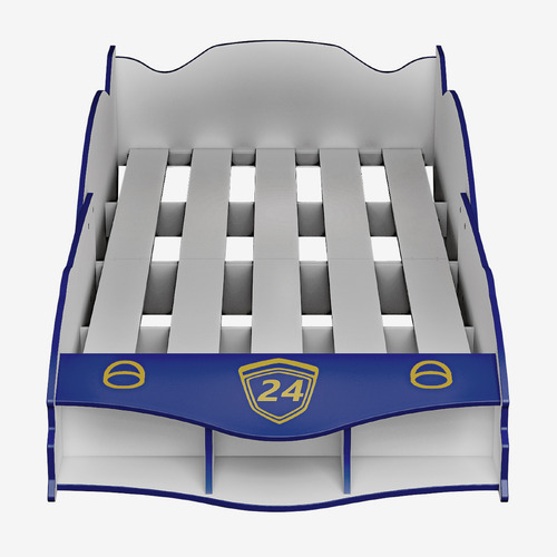 Anvha Long Single Adjustable Racing Car Bed with Mattress