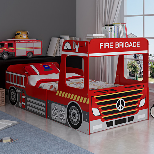 Gigi's Garden Laurence Adjustable Fire Truck Bed Temple Webster