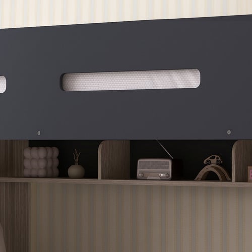 Layton Single Loft Bed with Shelves