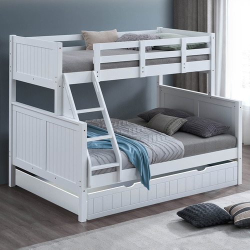 Lincoln Single Over Double Bunk Bed with Trundle