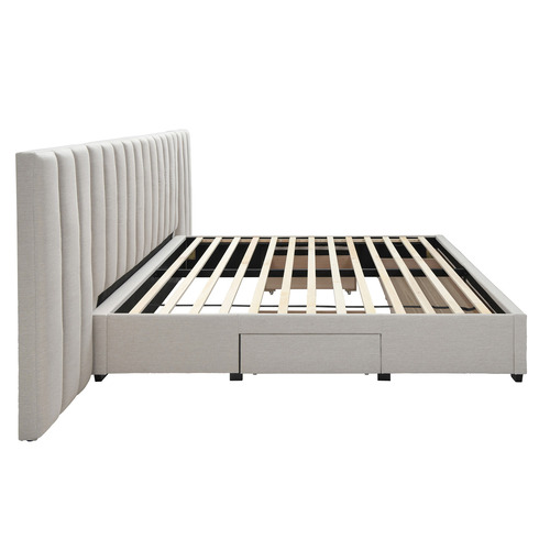 Audee Upholstered Queen Bed with Storage & Mattress