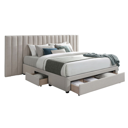 Audee Upholstered Queen Bed with Storage & Mattress
