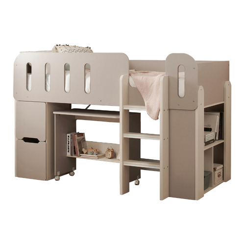 Folly Single Loft Bed with Mattress