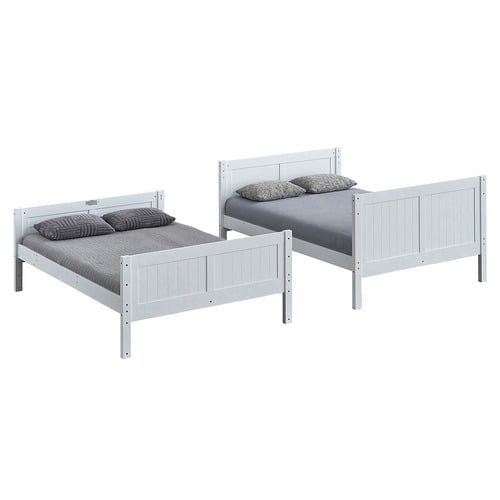 Lincoln Double Rubberwood Bunk Bed with Mattress