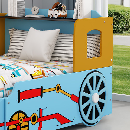 Dewey Long Single Adjustable Train Bed with Mattress