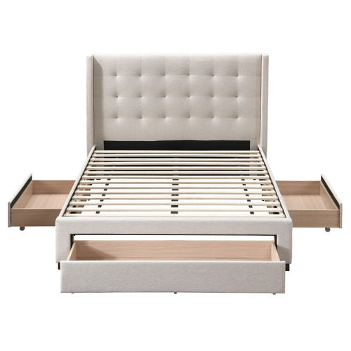 Aurel Upholstered Bed with Storage Drawers