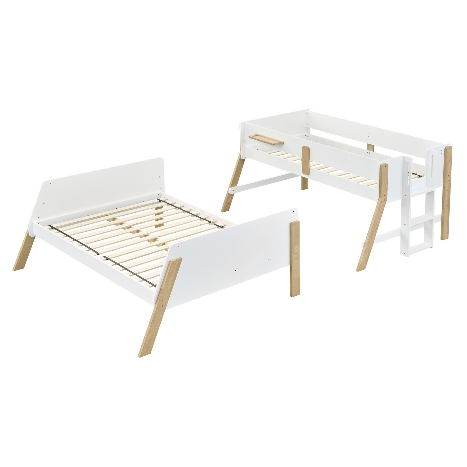 Evan Single Over Double Bunk Bed with Shelf