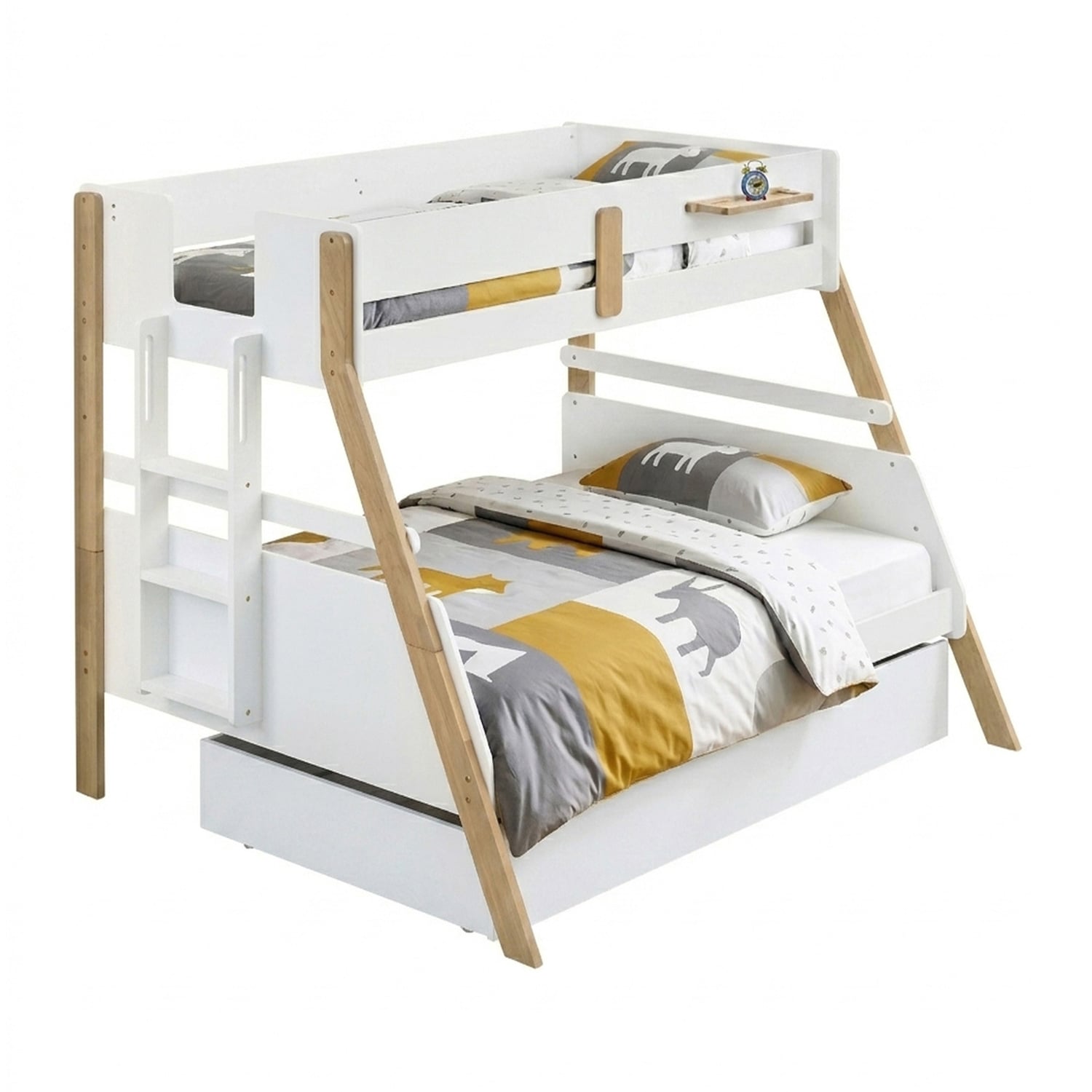 Ethan Single Over Double Bunk Bed with Single Trundle