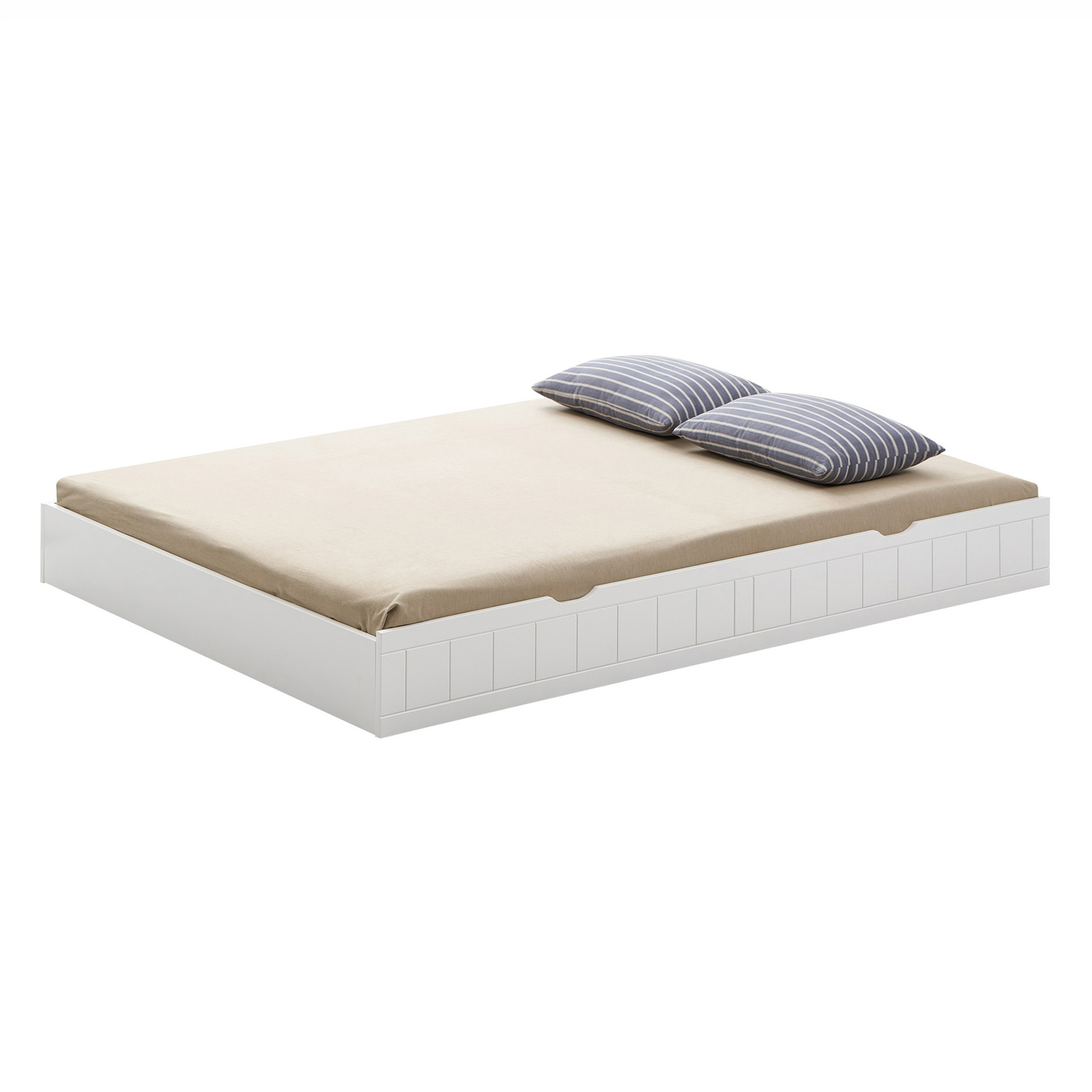 Evan Single Over Double Bunk Bed with Shelf & Double Trundle