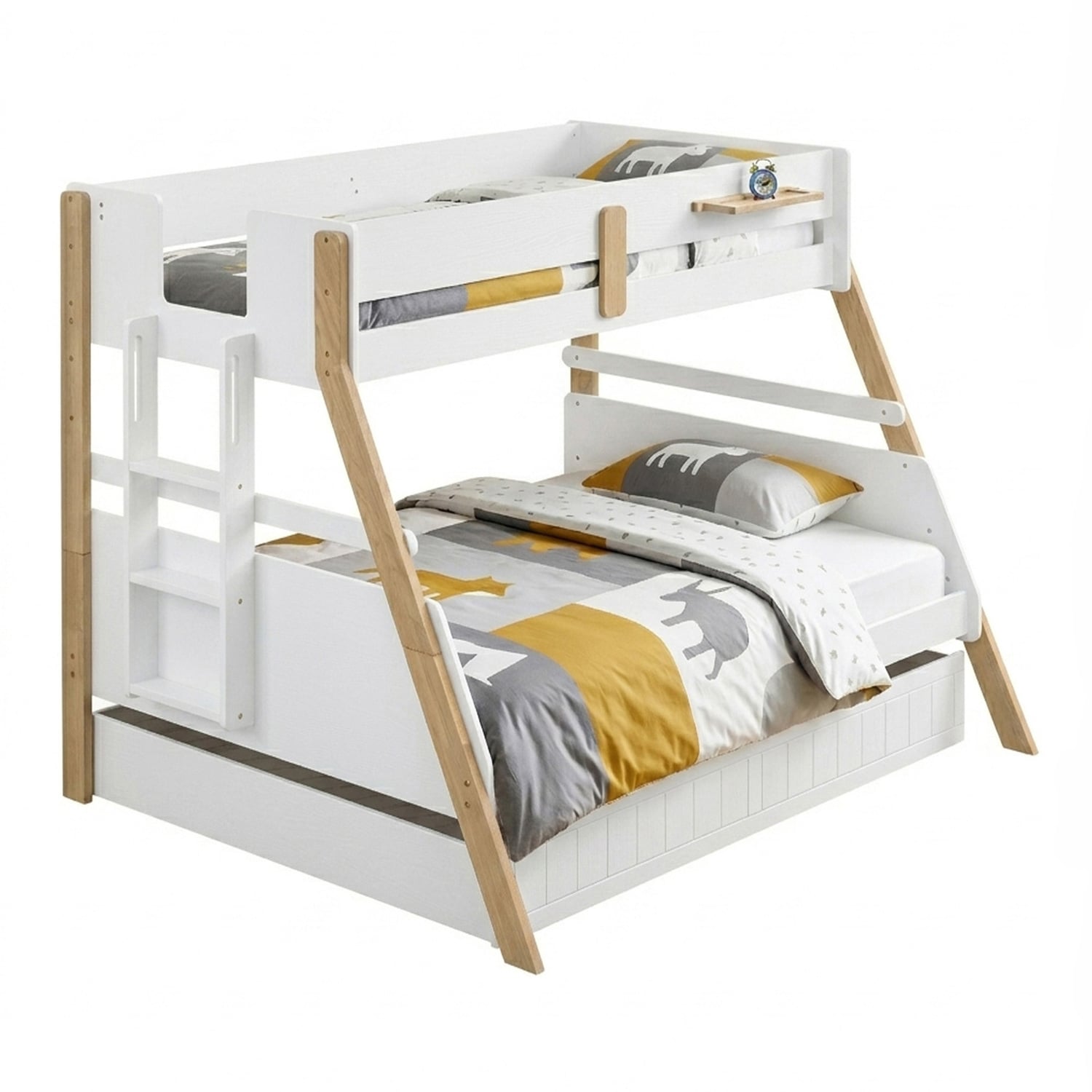 Ethan Single Over Double Bunk Bed with Double Trundle