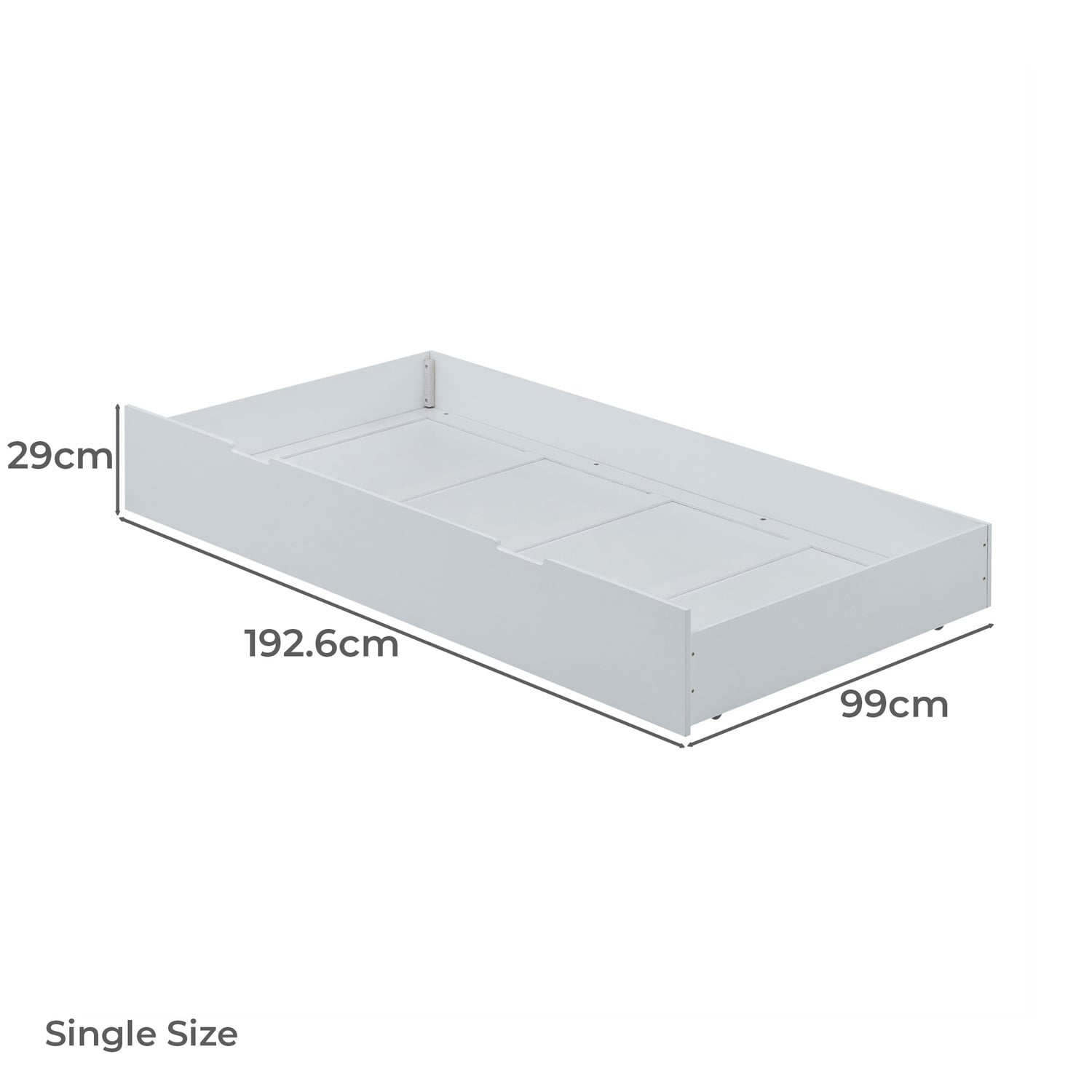 Evan Single Over Double Bunk Bed with Shelf & Single Trundle