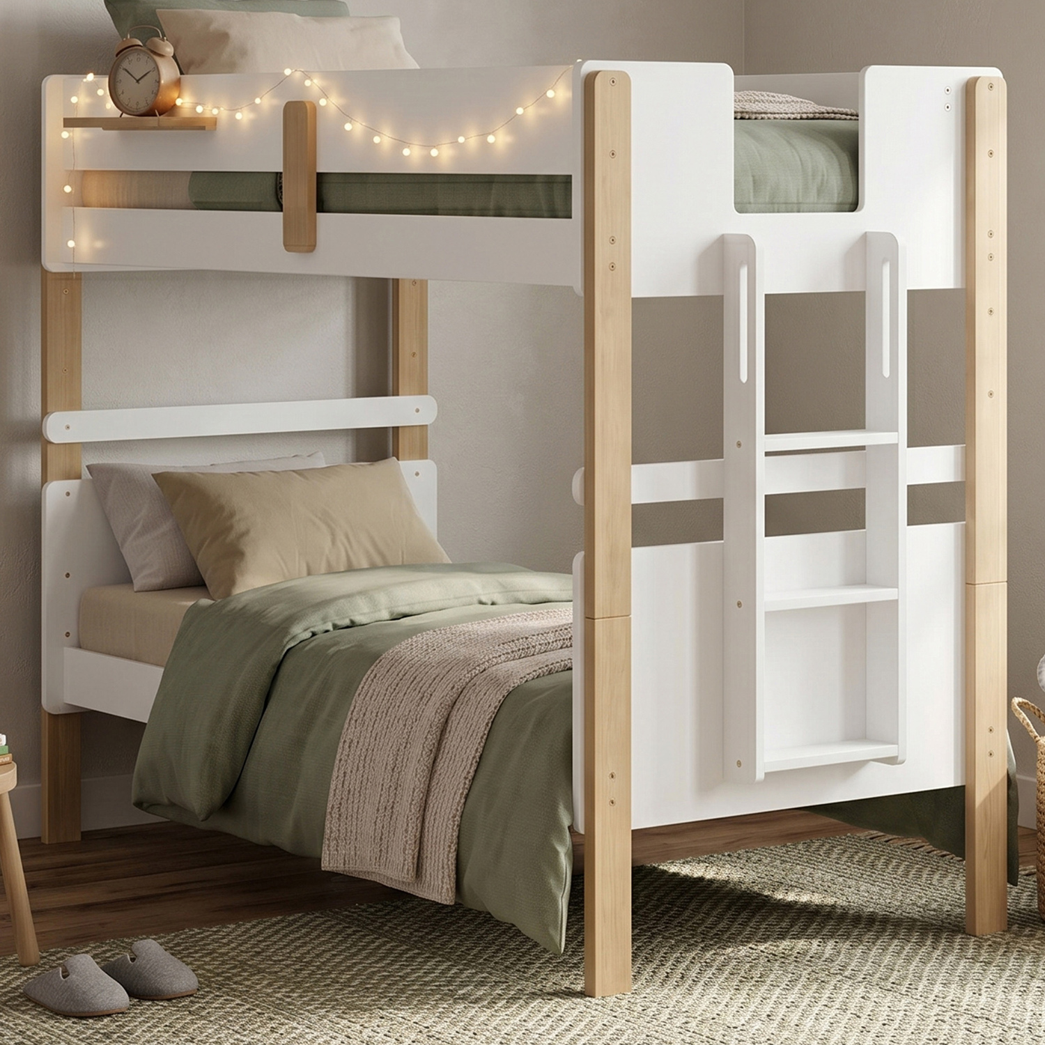 Freya Single Bunk Bed with Storage Units