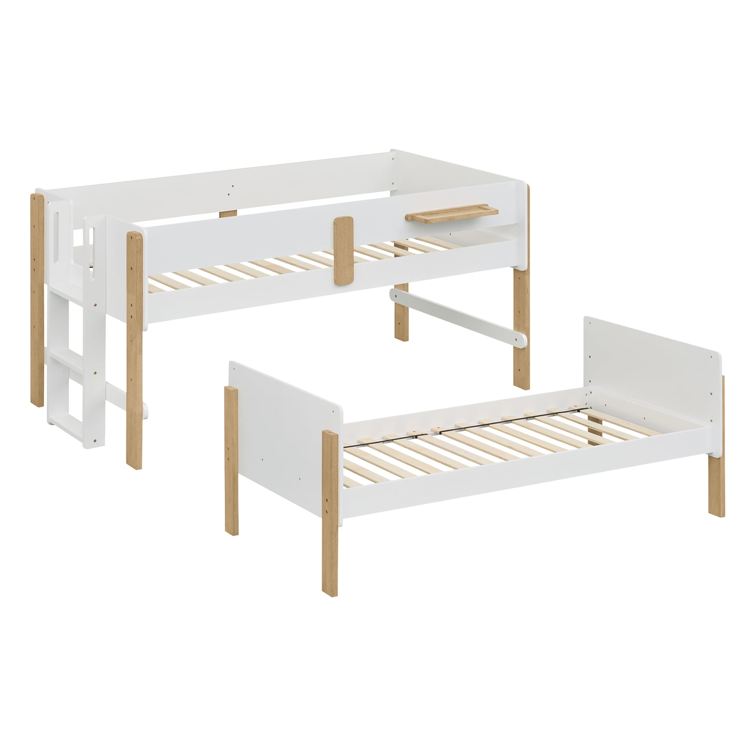 Freya Single Bunk Bed with Trundle