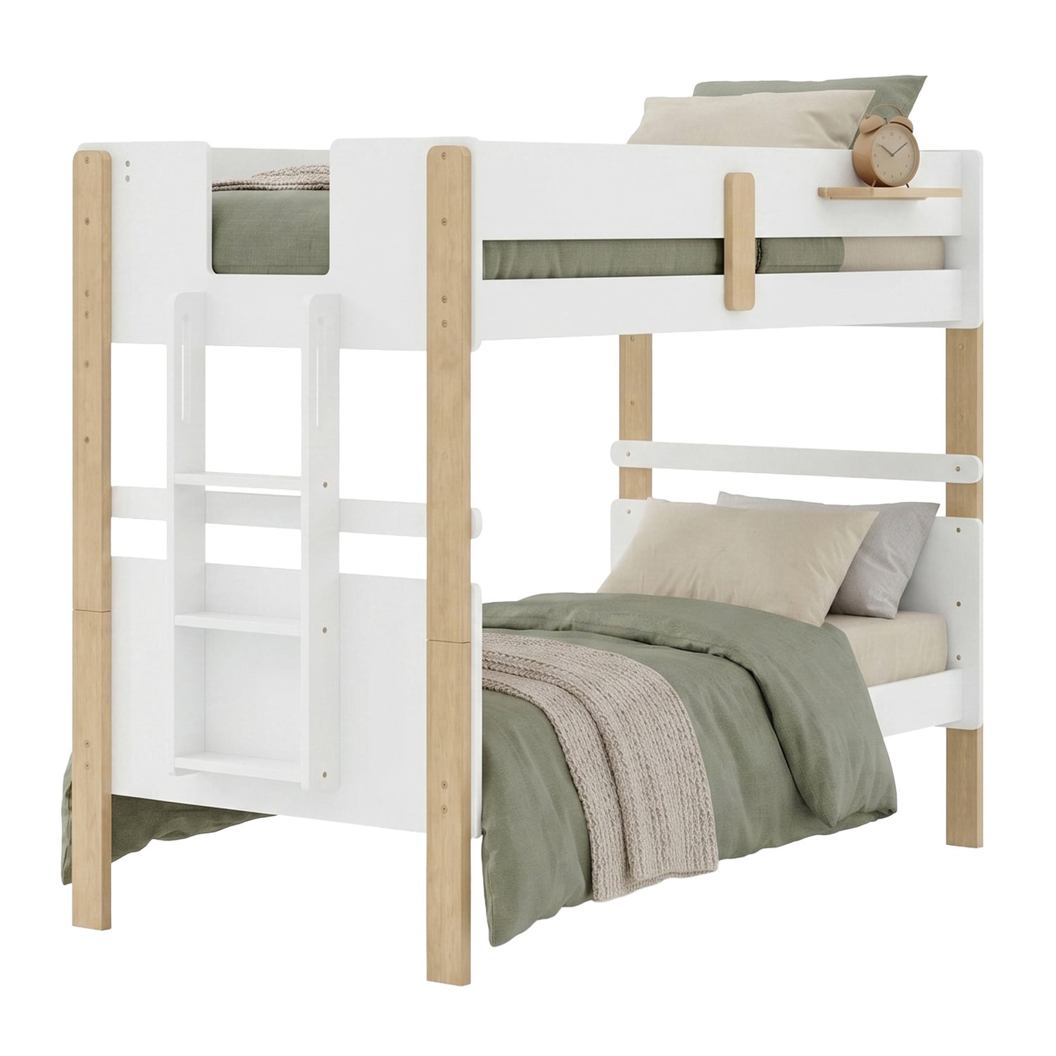 Ethan Single Bunk Bed with Shelves