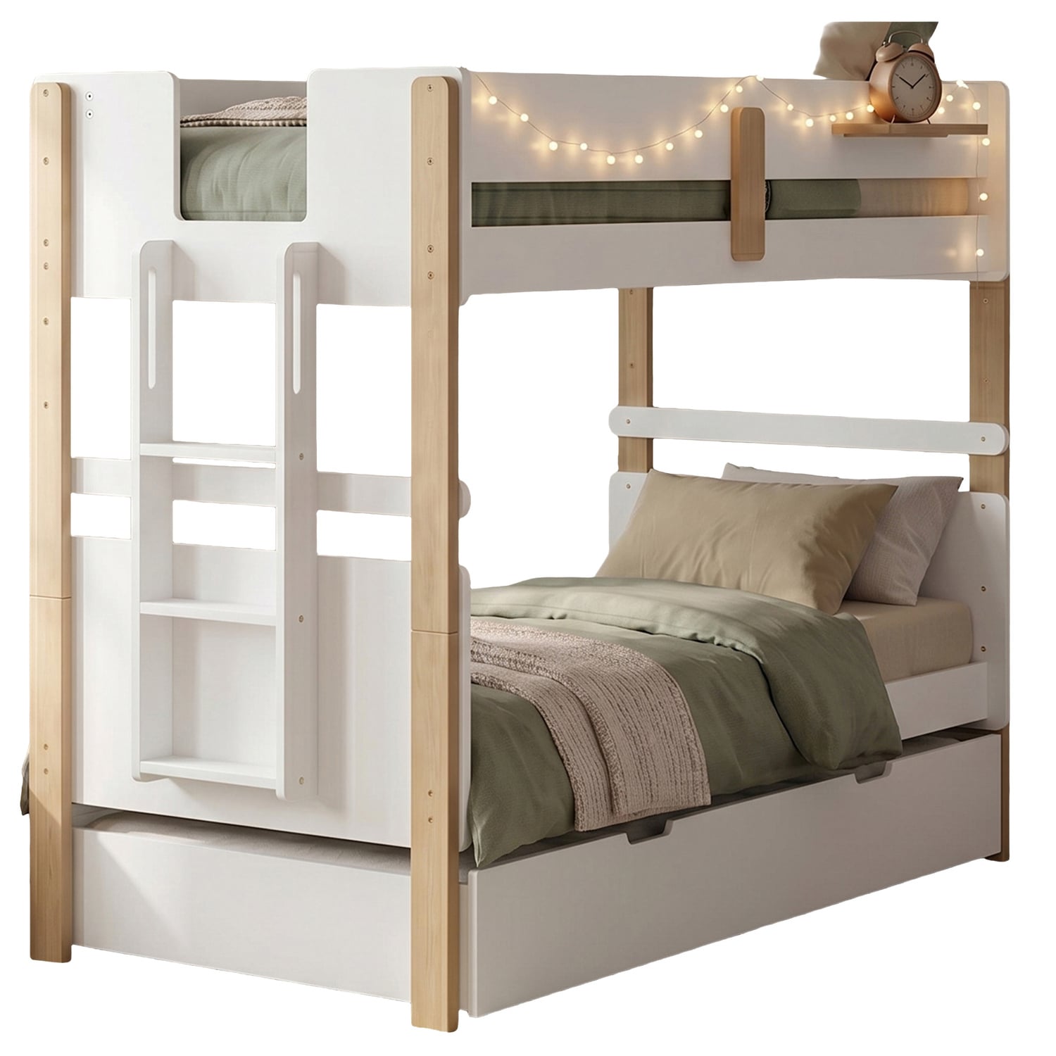 Ethan Single Bunk Bed with Trundle