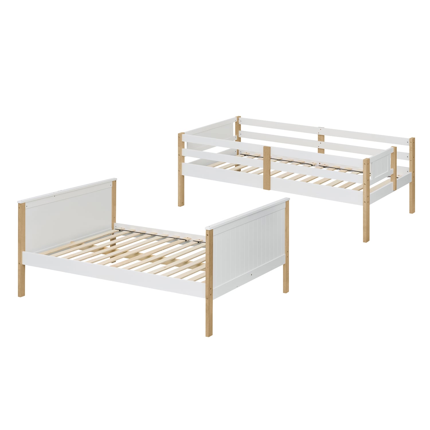 Evren Single Over Double Bunk Bed with Staircase & Shelf