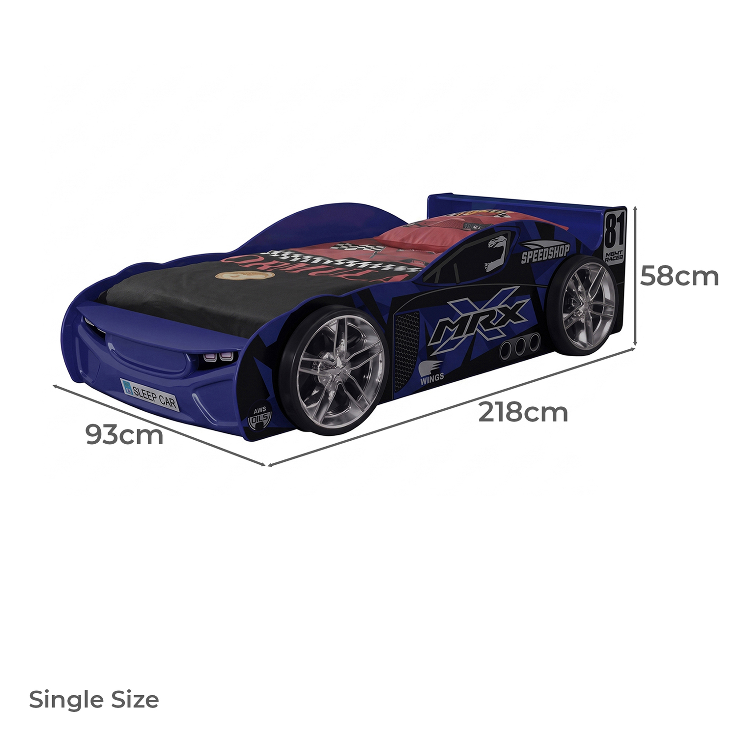 Luca Racing Car Single Bed Frame