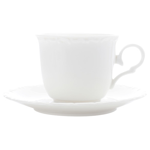 Casual White Florence 200ml Porcelain Cup & Saucer