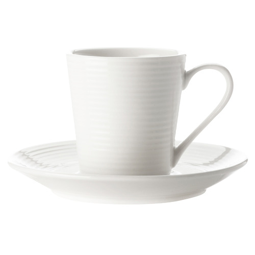 Casual White Evolve 90ml Porcelain Demi Cup & Saucer