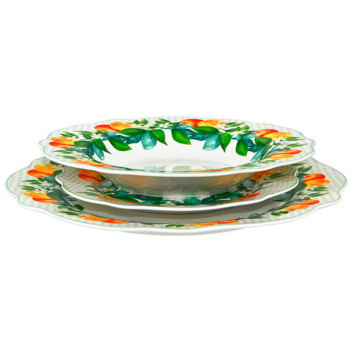 12 Piece Jardino Porcelain Dinner Set