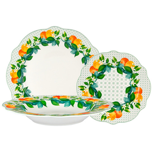12 Piece Jardino Porcelain Dinner Set