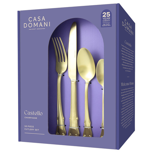 16 Piece Castello Stainless Steel Cutlery Set