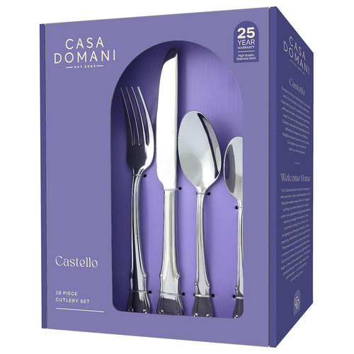 16 Piece Castello Stainless Steel Cutlery Set